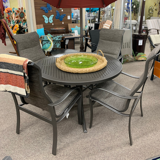 Tropitone Shoreline Padded Sling High Back Dining Chair is available at Jacobs Custom Living in Spokane Valley, WA.