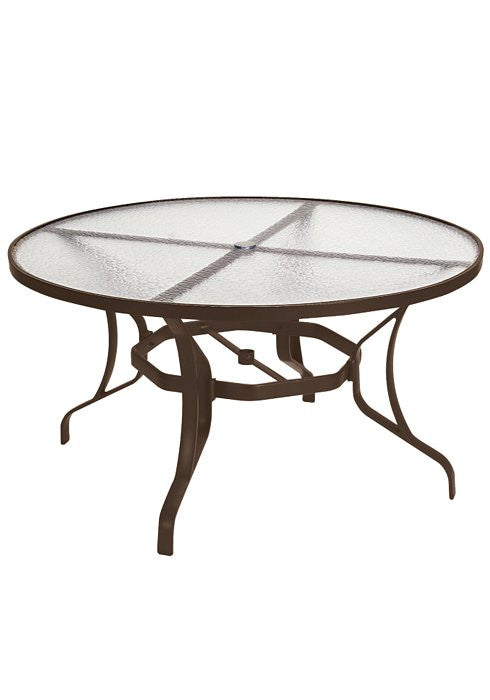 Tropitone Obscure Glass 54" Round Dining Umbrella Table is available at Jacobs Custom Living in Spokane WA