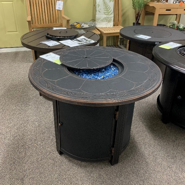 Alfresco Home Hartwick 34" Round Gas Chat Fire Pit at Jacobs Custom Living Spokane Valley WA, 99037