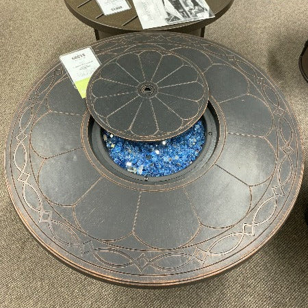 Alfresco Home Hartwick 34" Round Gas Chat Fire Pit at Jacobs Custom Living Spokane Valley WA, 99037