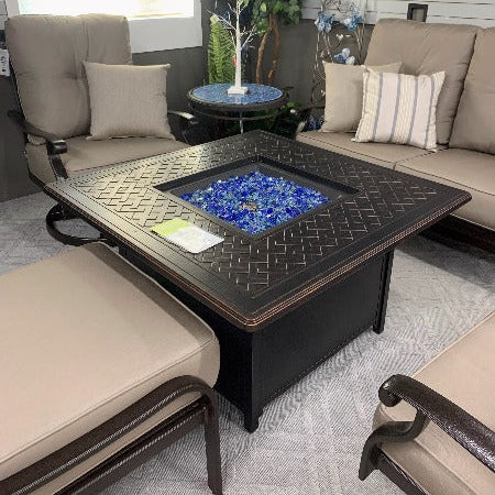 Alfresco Home Heron 42" Square Gas Chat Fire Pit at Jacobs Custom Living Spokane Valley WA, 99037