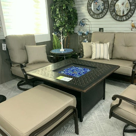 Alfresco Home Heron 42" Square Gas Chat Fire Pit at Jacobs Custom Living Spokane Valley WA, 99037