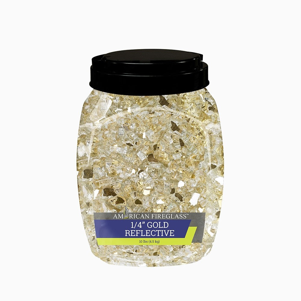 American Fire Glass Gold Reflective Fire Glass Media Kit