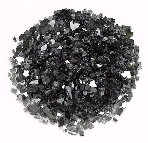  Black Reflective Patio Fire Table Glass Media Kit