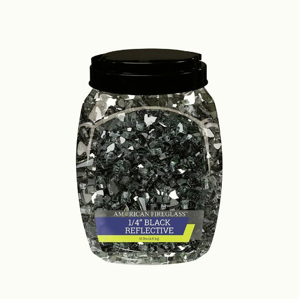 Black Reflective Patio Fire Table Glass Media Kit