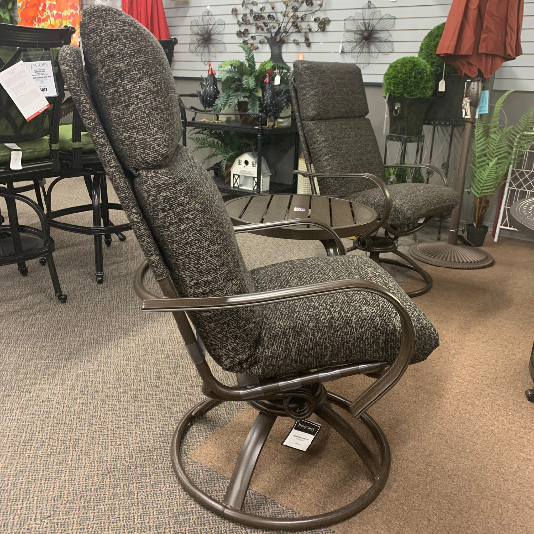Homecrest Hollyhill Cushion High Back Swivel Rocker is available at Jacobs Custom Living in Spokane Valley, WA