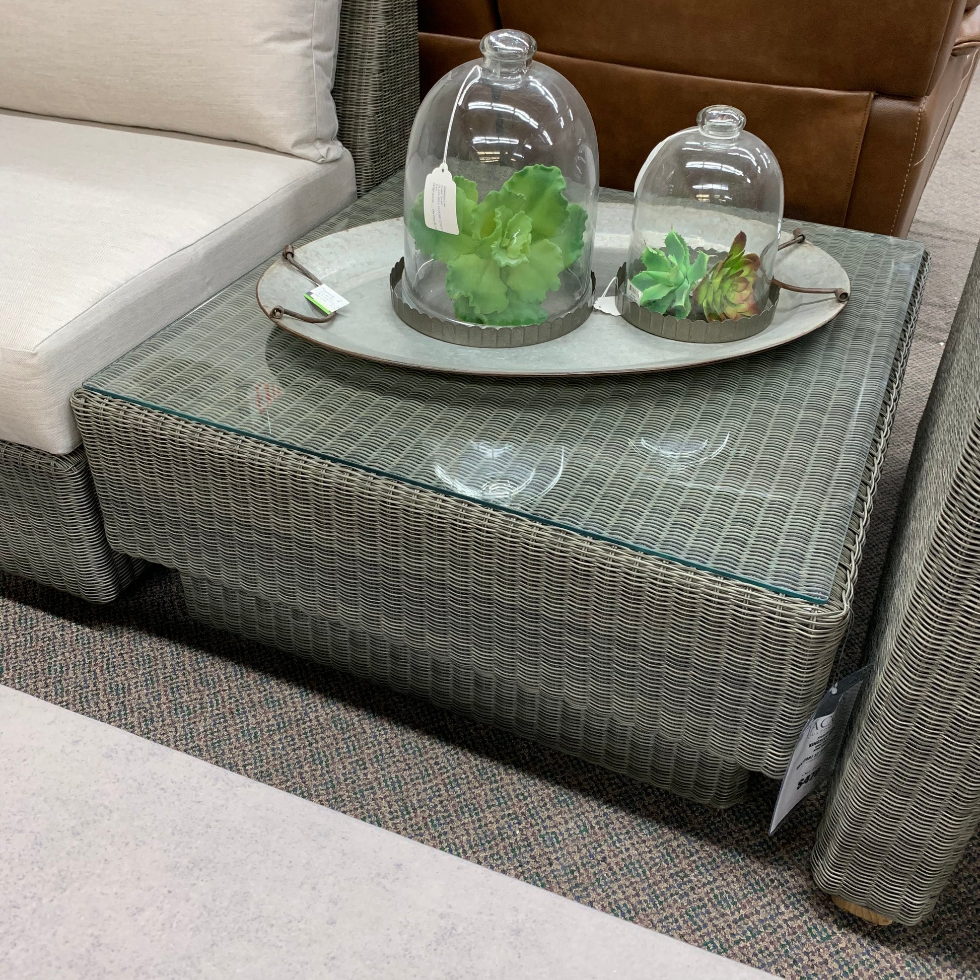 Kingsley Bate Westport Glass Top Side Table | Jacobs Custom Living
