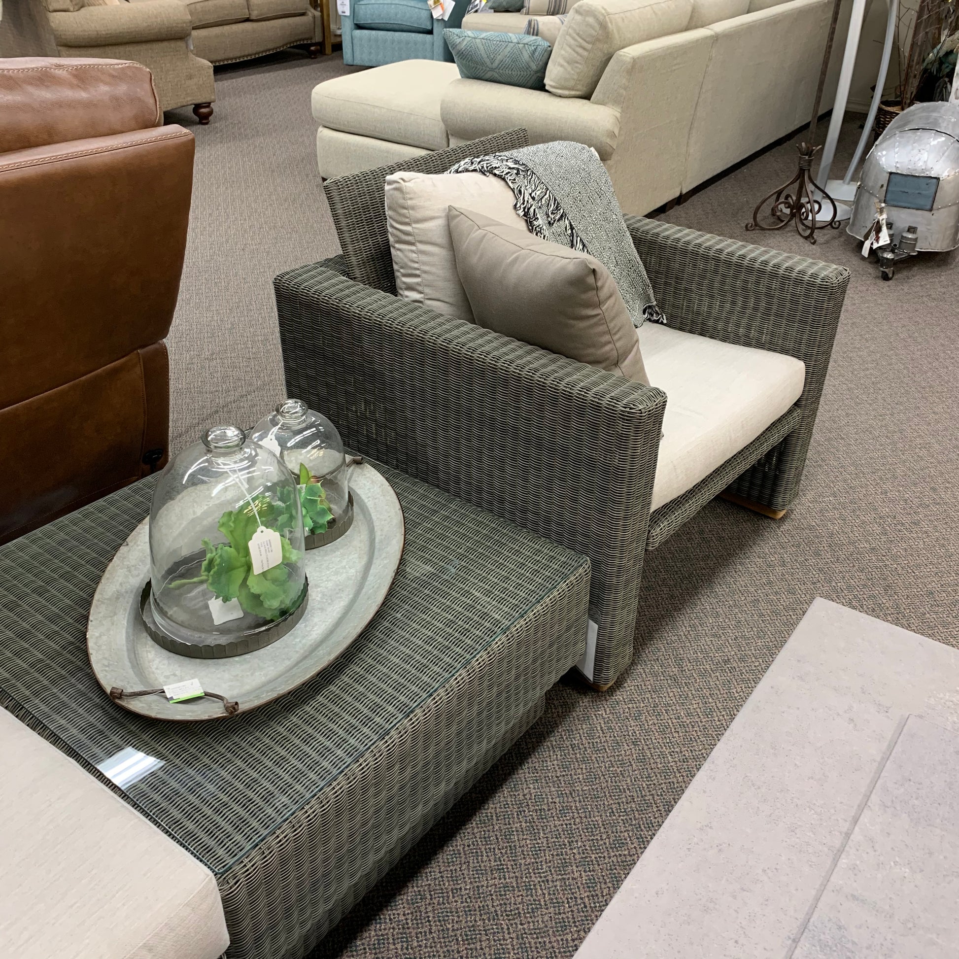 Kingsley Bate Westport Glass Top Side Table | Jacobs Custom Living