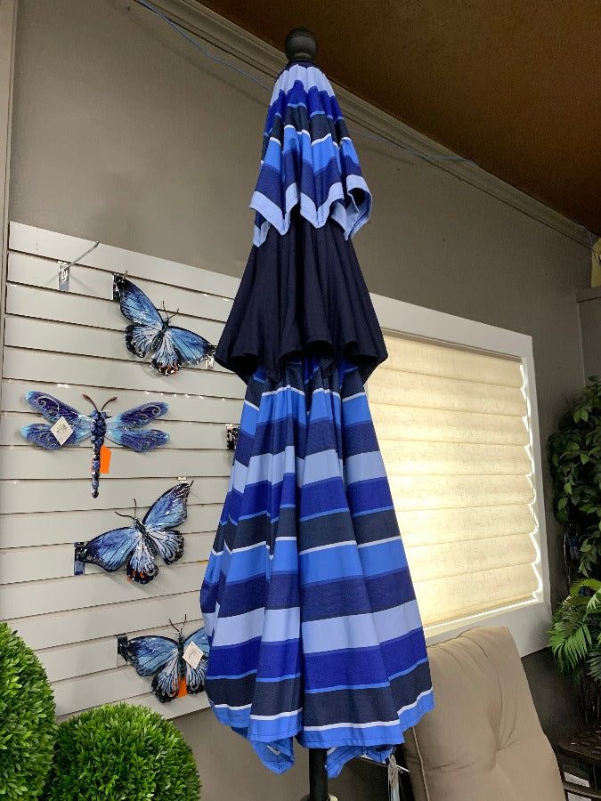 Treasure Garden 9' DWV Patio Umbrella in Milano Cobalt/Navy is available in our Jacobs Custom Living Spokane Valley showroom.
