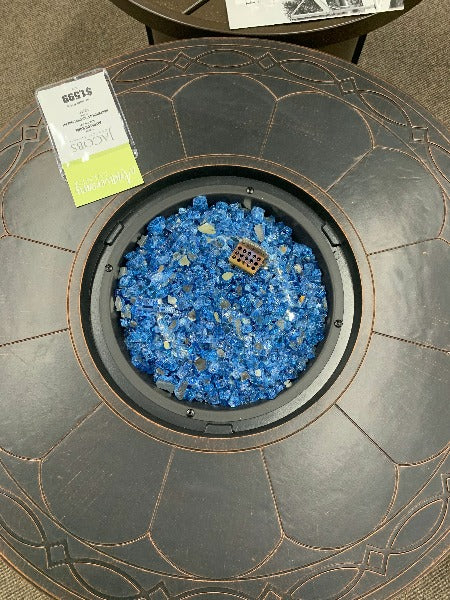 Alfresco Home Hartwick 34" Round Gas Chat Fire Pit at Jacobs Custom Living Spokane Valley WA, 99037