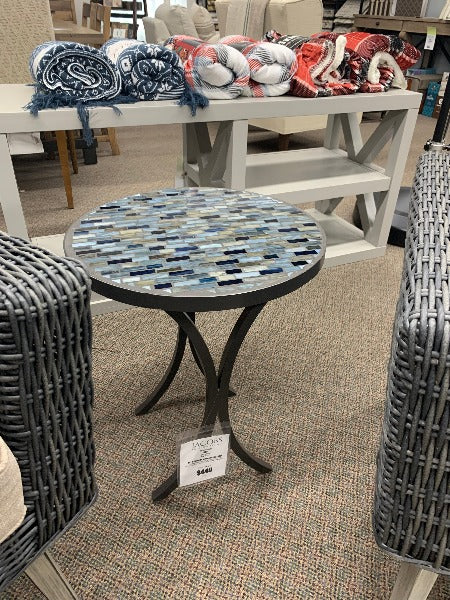 KNF Designs 18" Midnight Mosaic Top Side Table