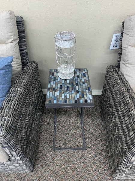 KNF Designs 14" x 11" Midnight Mosaic Top Side Table