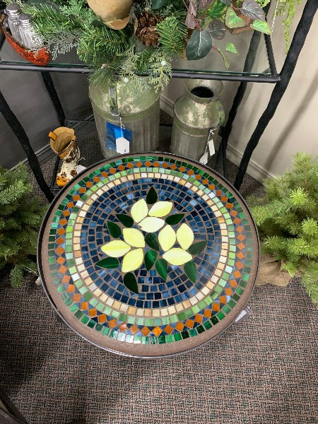 Quality Outdoor Living Made Easy. KNF Designs 18" Tuscan Lemons Mosaic Top Side Table at Jacobs Custom Living Spokane Valley WA, 99037. Give yourself permission to relax.