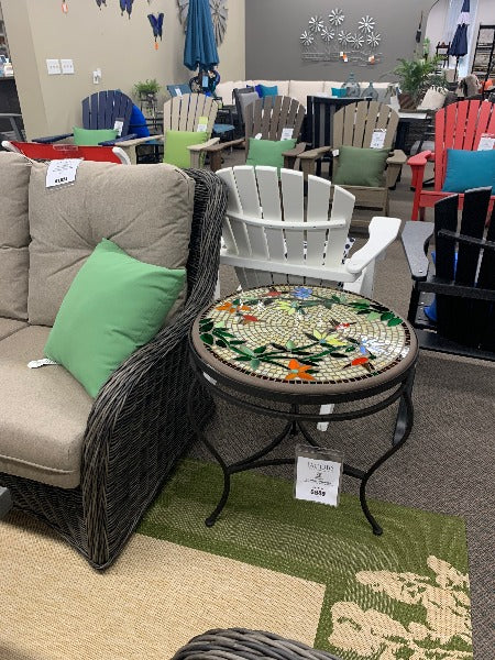 Quality Outdoor Living Made Easy. KNF Designs Carmel Hummingbird 24" Mosaic top Side Table at Jacobs Custom Living Spokane Valley WA, 99037. Give yourself permission to relax.