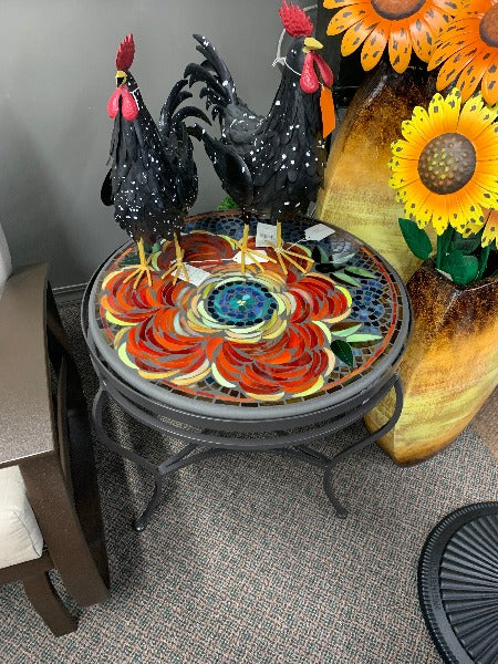 Quality Outdoor Living Made Easy. KNF Designs 24" Zinnia Mosaic Top Side Table at Jacobs Custom Living Spokane Valley WA, 99037. Give yourself permission to relax.