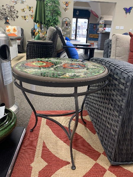 Quality Outdoor Living Made Easy. KNF Designs 24" Dahlia Mosaic Top Side Table at Jacobs Custom Living Spokane Valley WA, 99037. Give yourself permission to relax.
