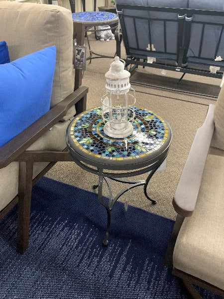 Quality Outdoor Living Made Easy. KNF Designs 18" Lake Como Mosaic Top Side Table at Jacobs Custom Living Spokane Valley WA, 99037. Give yourself permission to relax.