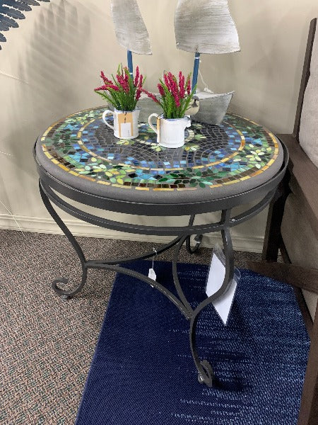 Quality Outdoor Living Made Easy. KNF Designs 24" Lake Como Mosaic Top Side Table at Jacobs Custom Living Spokane Valley WA, 99037. Give yourself permission to relax.