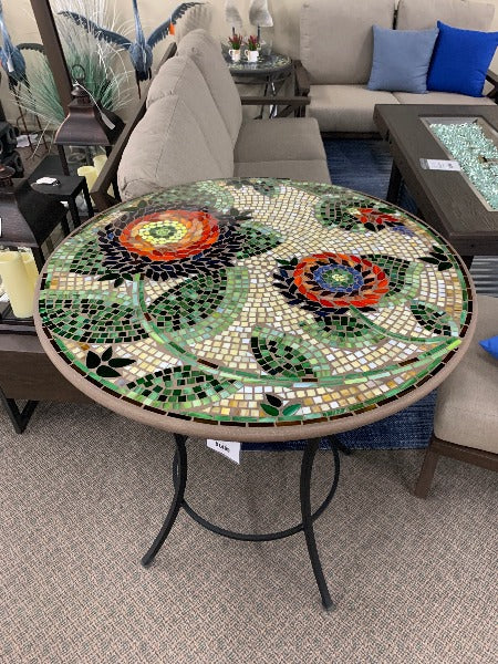 Quality Outdoor Living Made Easy. KNF Designs 36" Dahlia Mosaic Counter Table at Jacobs Custom Living Spokane Valley WA, 99037. Give yourself permission to relax.
