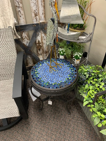 Quality Outdoor Living Made Easy. KNF Designs 18" Elements Opal Glass Mosaic Top Side Table at Jacobs Custom Living Spokane Valley WA, 99037. Give yourself permission to relax.