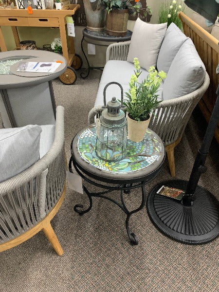 Quality Outdoor Living Made Easy. KNF Designs 18" Lovina Mosaic Top Side Table at Jacobs Custom Living Spokane Valley WA, 99037. Give yourself permission to relax.