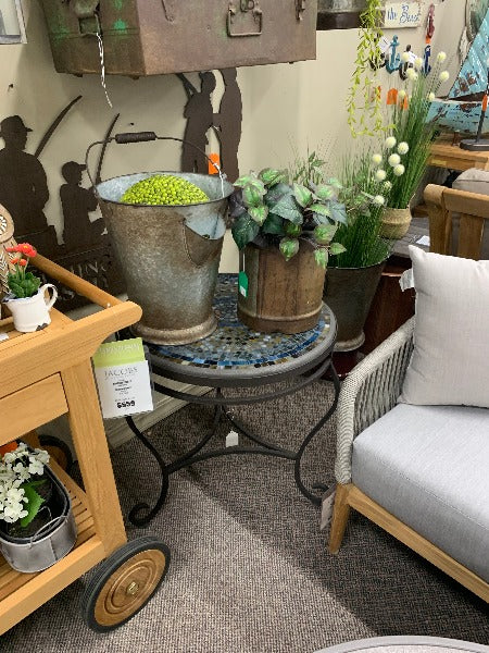 Quality Outdoor Living Made Easy. KNF Designs 24" Elements Slate Glass Mosaic Top Side Table at Jacobs Custom Living Spokane Valley WA, 99037. Give yourself permission to relax.