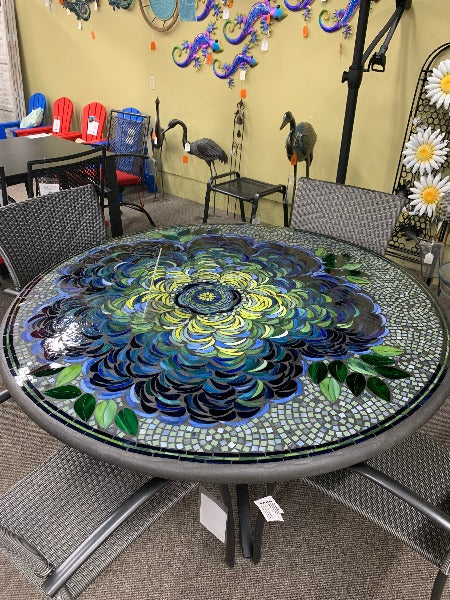 Quality Outdoor Living Made Easy. KNF Designs Giovella Mosaic Top Dining Set at Jacobs Custom Living Spokane Valley WA, 99037. Give yourself permission to relax.