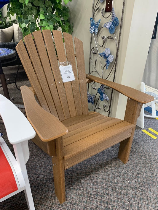 Seaside Casual Adirondack Shellback Chair. You have permission to relax with Sustainable outdoor living furniture from Jacobs Custom Living from Spokane, Wa.