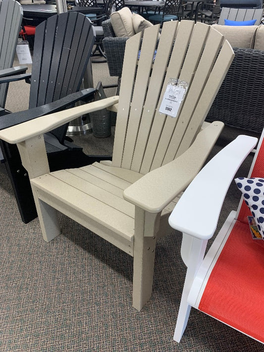 Seaside Casual Adirondack Shellback Chair. You have permission to relax with Sustainable outdoor living furniture from Jacobs Custom Living from Spokane, Wa.