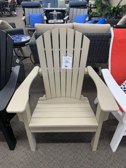 Seaside Casual Adirondack Shellback Chair. You have permission to relax with Sustainable outdoor living furniture from Jacobs Custom Living from Spokane, Wa.