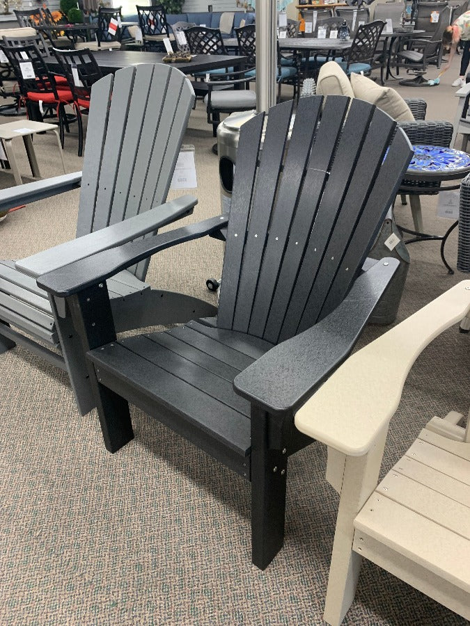 Seaside Casual Adirondack Shellback Chair. You have permission to relax with Sustainable outdoor living furniture from Jacobs Custom Living from Spokane, Wa.