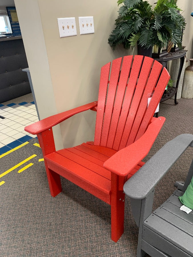 Seaside Casual Adirondack Shellback Chair. You have permission to relax with Sustainable outdoor living furniture from Jacobs Custom Living from Spokane, Wa.