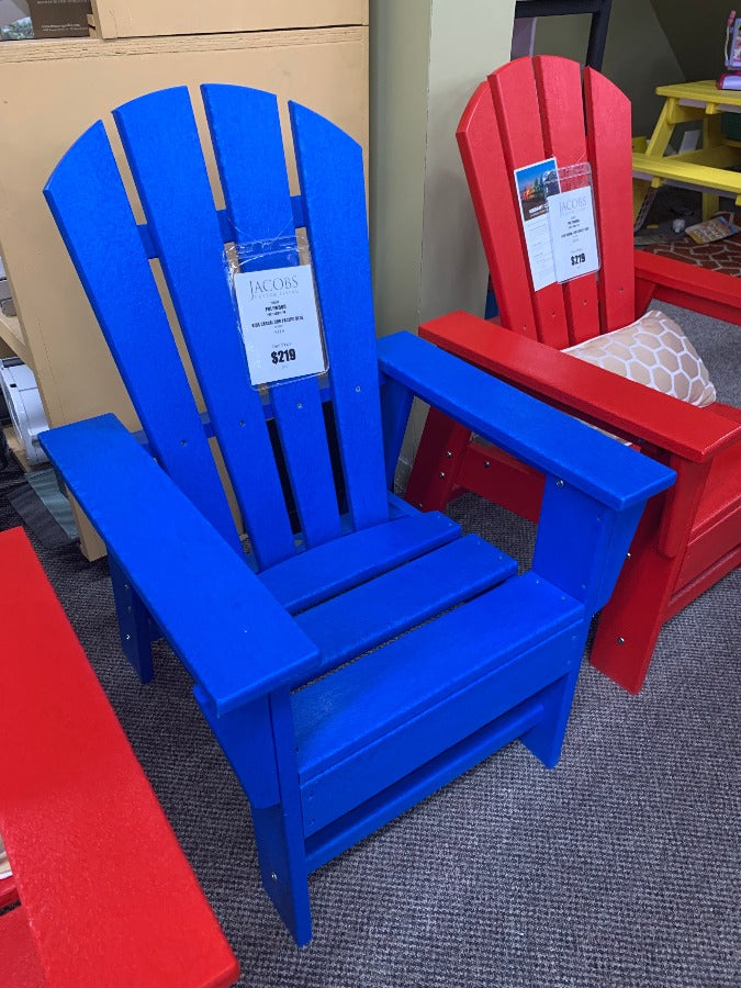 Polywood Kids Casual Adriondack Chair. You have permission to relax with Sustainable outdoor living furniture from Jacobs Custom Living from Spokane, Wa.
