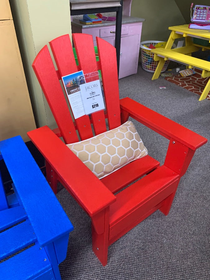 Polywood Kids Casual Adriondack Chair. You have permission to relax with Sustainable outdoor living furniture from Jacobs Custom Living from Spokane, Wa.