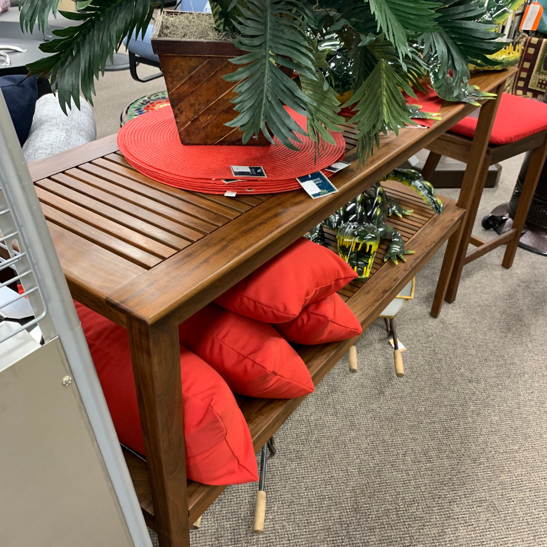 Shop Local Spokane Valley, WA for the best Outdoor Patio Opal Console Table from Jensen Leisure available at Jacobs Custom Living in Spokane Valley, WA 