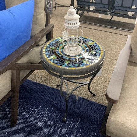Quality Outdoor Living Made Easy. KNF Designs 18" Lake Como Mosaic Top Side Table at Jacobs Custom Living Spokane Valley WA, 99037. Give yourself permission to relax.
