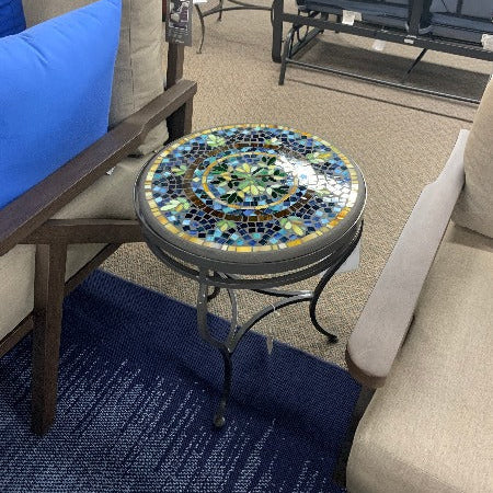 Quality Outdoor Living Made Easy. KNF Designs 18" Lake Como Mosaic Top Side Table at Jacobs Custom Living Spokane Valley WA, 99037. Give yourself permission to relax.