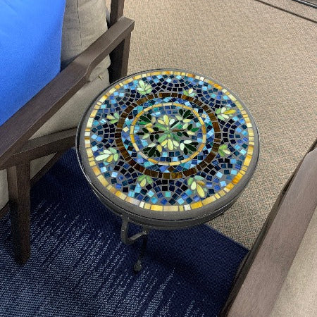 Quality Outdoor Living Made Easy. KNF Designs 18" Lake Como Mosaic Top Side Table at Jacobs Custom Living Spokane Valley WA, 99037. Give yourself permission to relax.