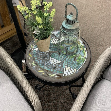 Quality Outdoor Living Made Easy. KNF Designs 18" Lovina Mosaic Top Side Table at Jacobs Custom Living Spokane Valley WA, 99037. Give yourself permission to relax.