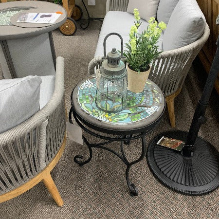 Quality Outdoor Living Made Easy. KNF Designs 18" Lovina Mosaic Top Side Table at Jacobs Custom Living Spokane Valley WA, 99037. Give yourself permission to relax.