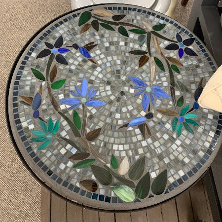 Quality Outdoor Living Made Easy. KNF Designs 24" Royal Hummingbird Mosaic Top Side Table at Jacobs Custom Living Spokane Valley WA, 99037. Give yourself permission to relax.