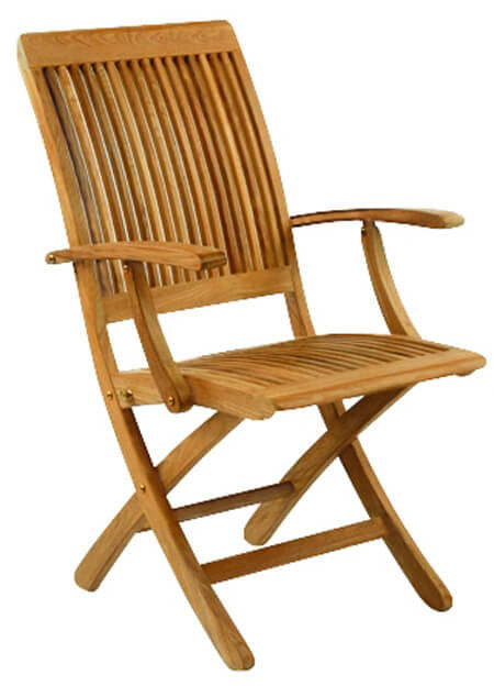 Monterey Outdoor Folding Folding Arm Chair | Jacobs Custom Living