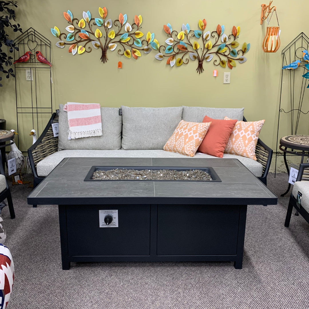OW Lee Fire Pit - 30"x50" Rectangular Capri Occasional Fire Table is available at Jacobs Custom Living in Spokane Valley, WA.