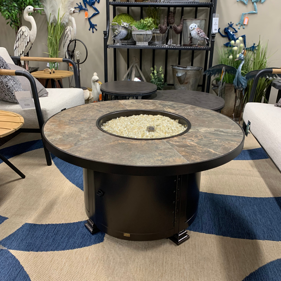 OW Lee 36" Round Occasional Fire Pit Table