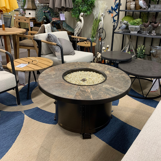 OW Lee 36" Round Occasional Fire Pit Table