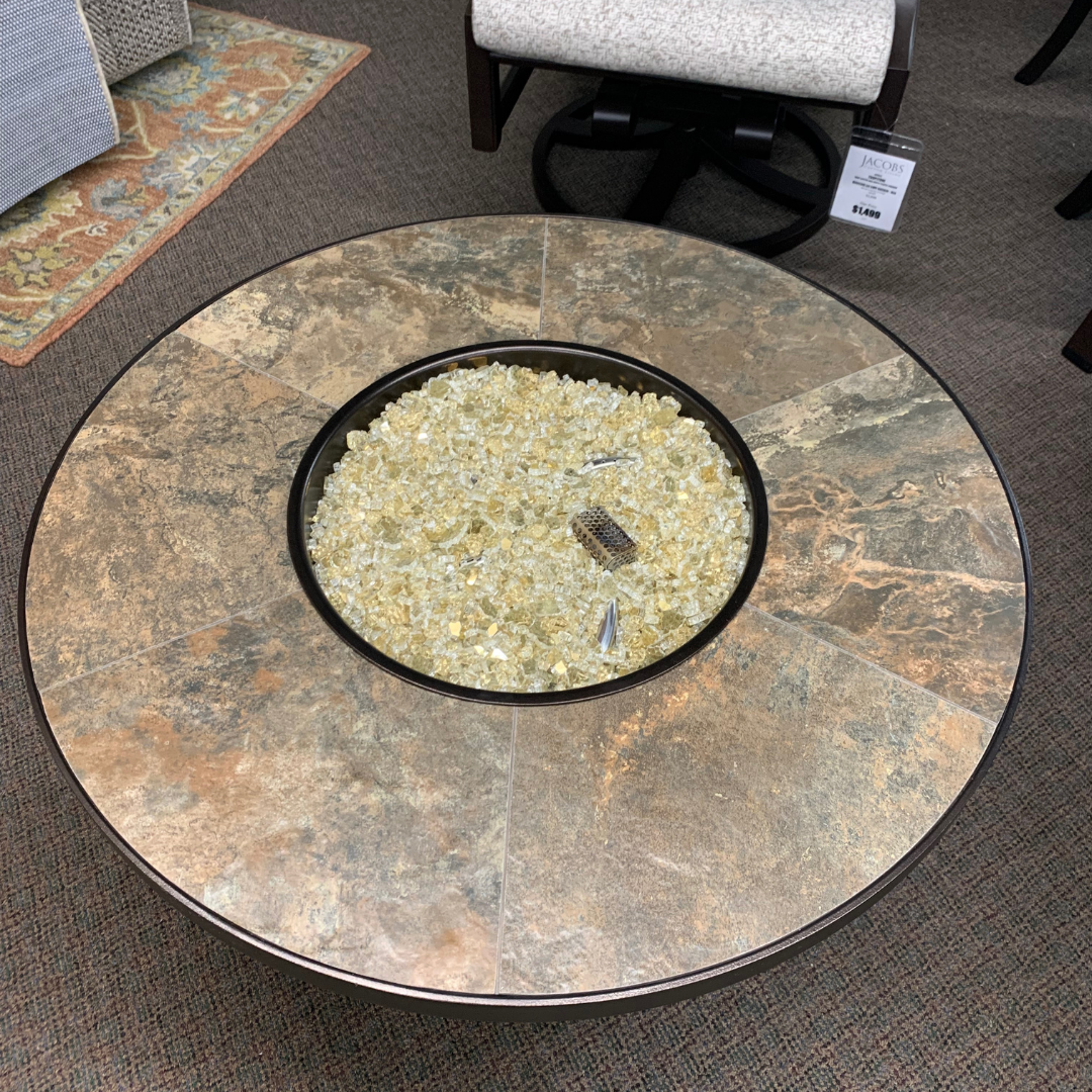 OW Lee 36" Round Occasional Fire Pit Table