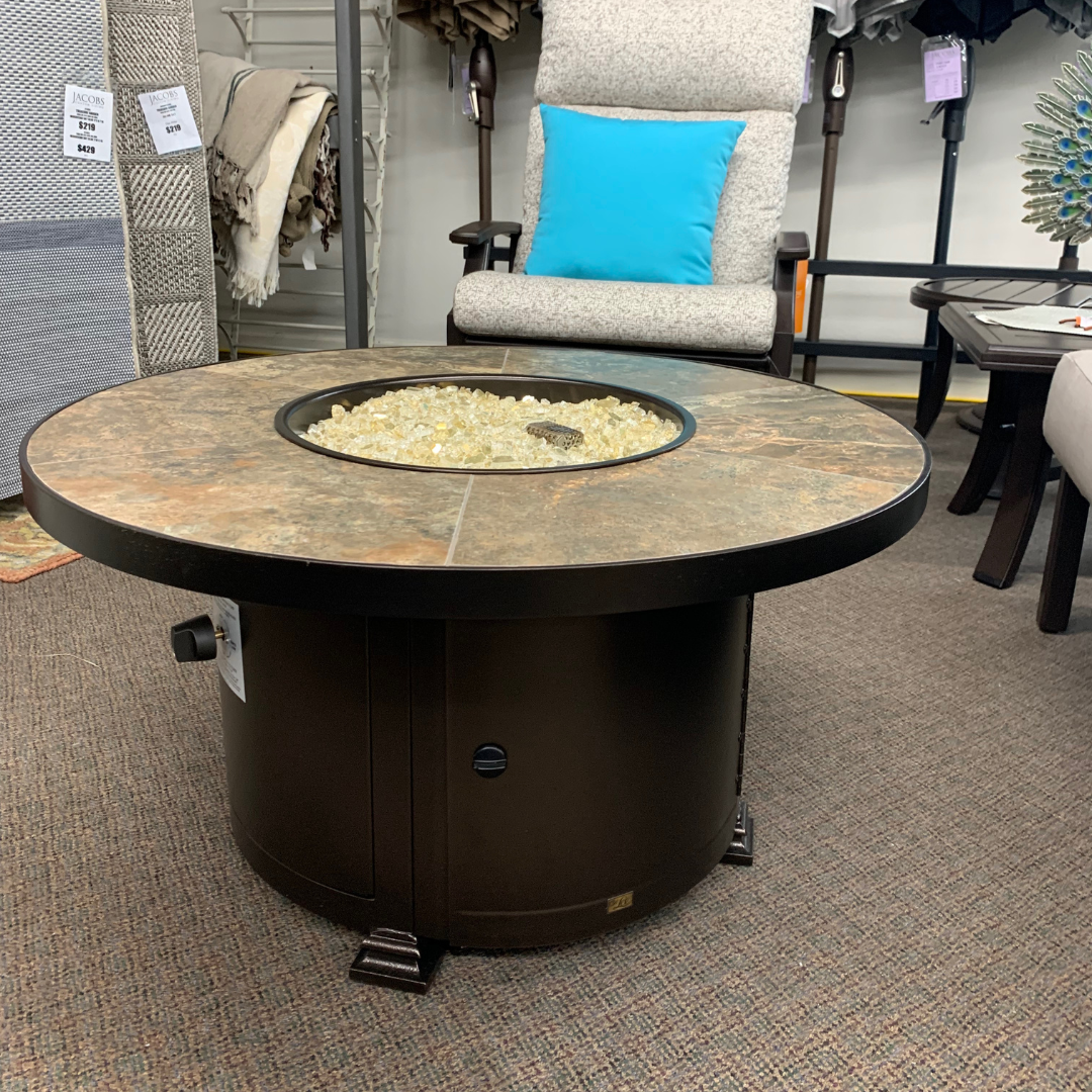 OW Lee 36" Round Occasional Fire Pit Table