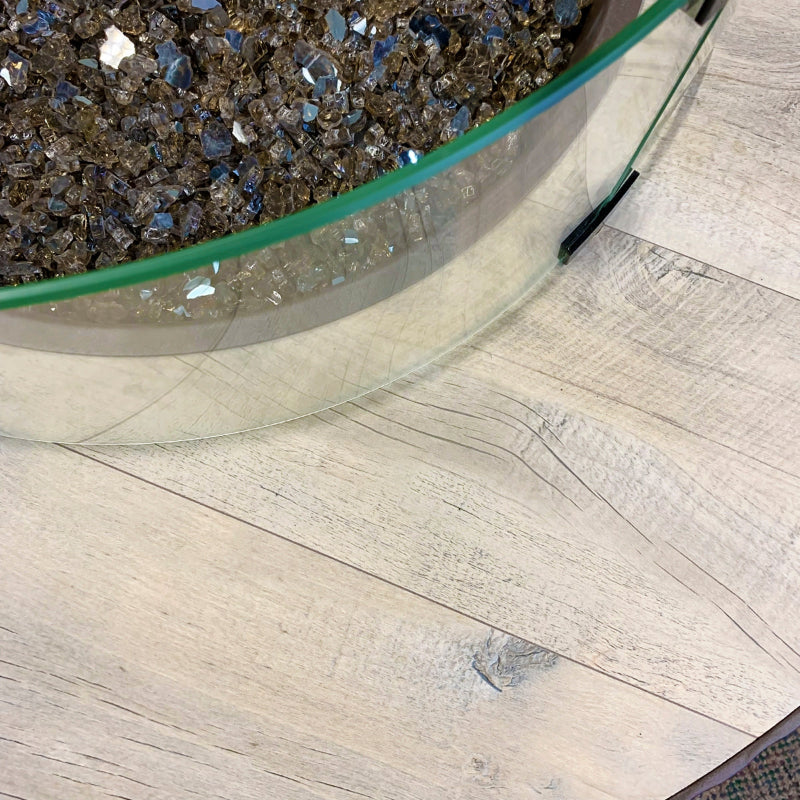 OW Lee Buckskin 42" Round Fire Pit Table W/Hammered Edge