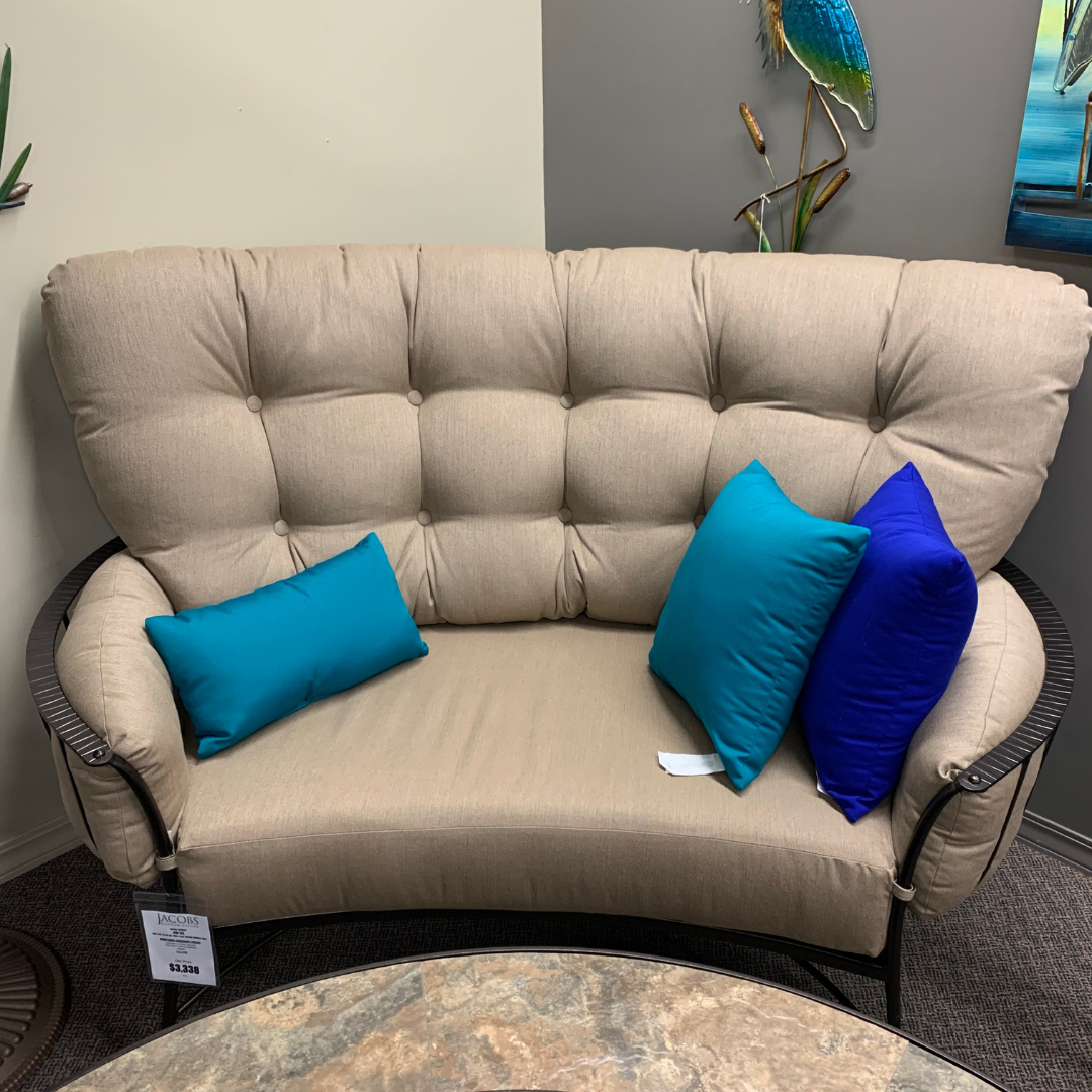 OW Lee Monterra Patio Crescent Love Seat | Jacobs Custom Living