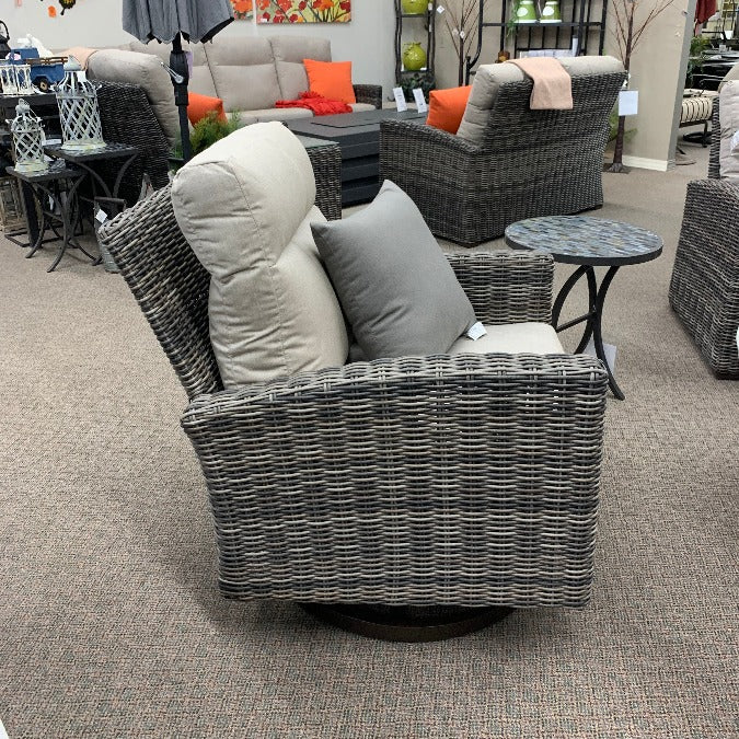 Patio Renaissance Eureka Outdoor Patio Resin Wicker Swivel Rocker